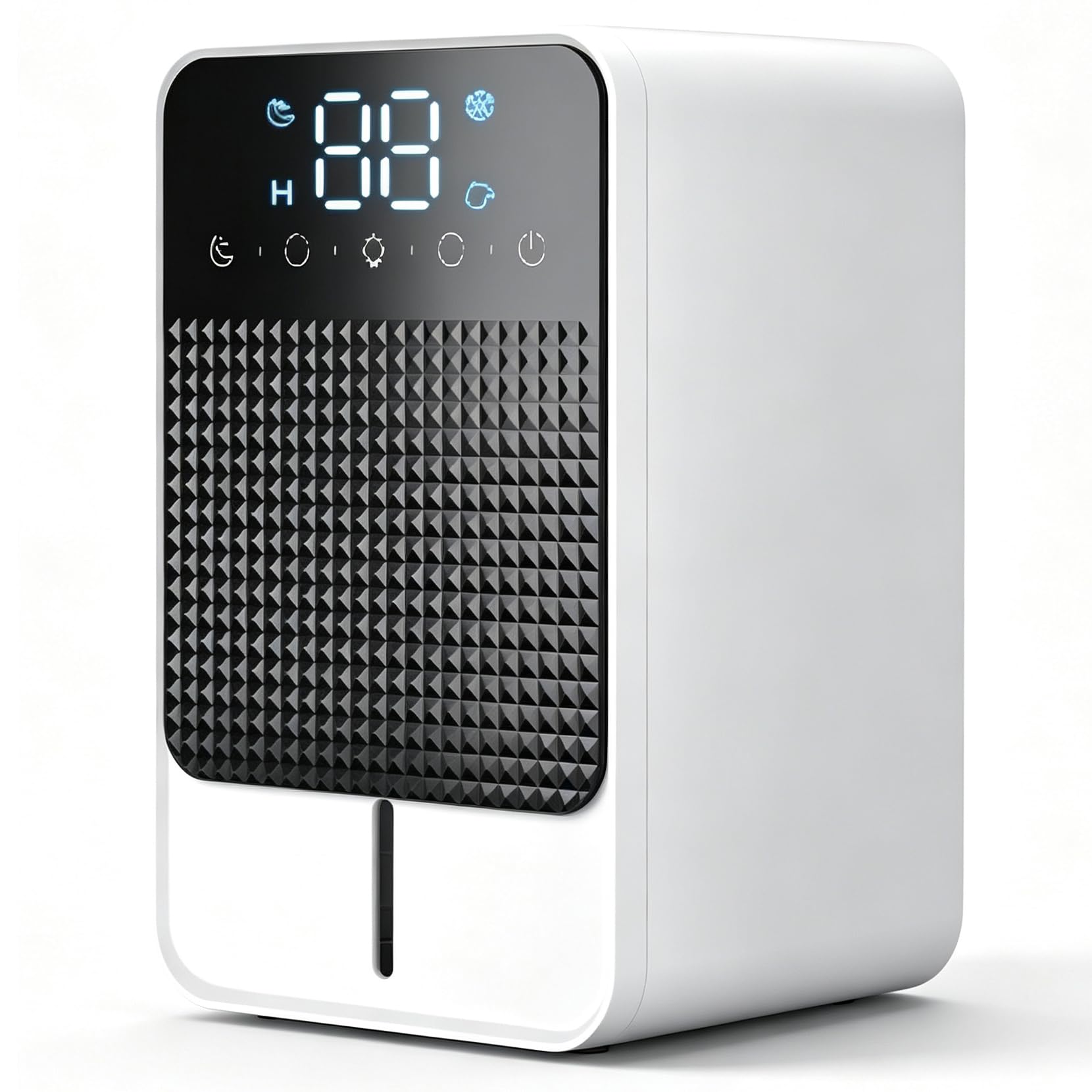Deumidificatori per la casa, serbatoio d'acqua da 1,5L | 2 modalità di deumidificazione regolabili, sbrinamento automatico intelligente a bassa temperatura(white)