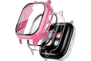 2-Pack Compatible for Gizmo Watch 2 Screen Protector,Tempered Glass,Clear+Pink