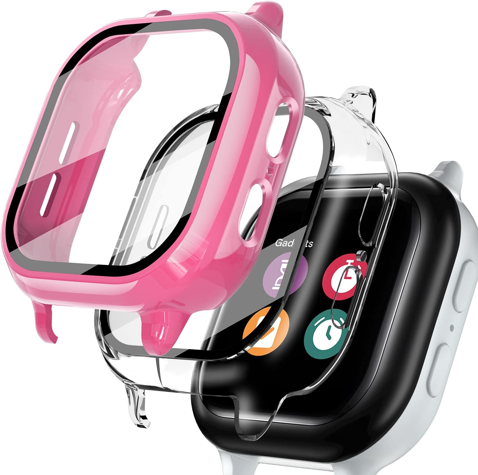 Kuaguozhe [2-Pack Compatible for Gizmo Watch 2 Screen Protector,Tempered Glass,Clear+Pink