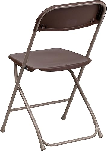 Vista 50 de Flash Furniture Hercules - Silla plegable comercial grande y alta, extraancha, capacidad de 650 libras de plástico duradero, color negro, paquete