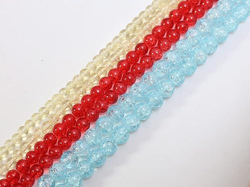 Miniatura 105 de Pamir Tong 1500 cuentas redondas de vidrio de 0.236 pulgadas a granel, cuentas de jade imitativo, cuentas sueltas para hacer joyas, aretes, collares