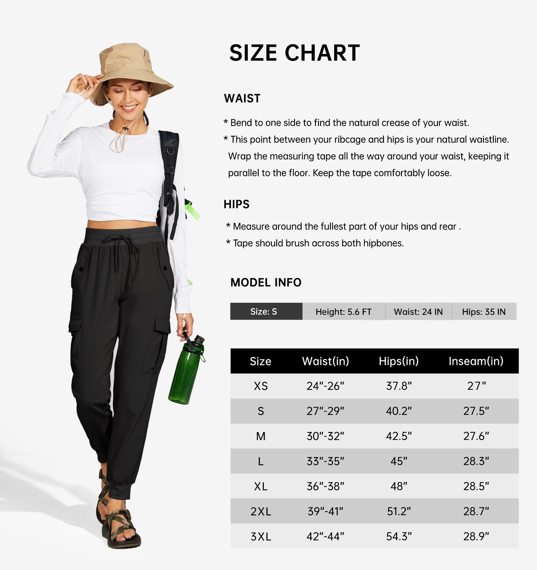 WILLIT Pantaloni cargo da jogging da donna, leggeri, ad asciugatura rapida, per attività all'aria aperta, per allenamento, viaggi, casual, impermeabili