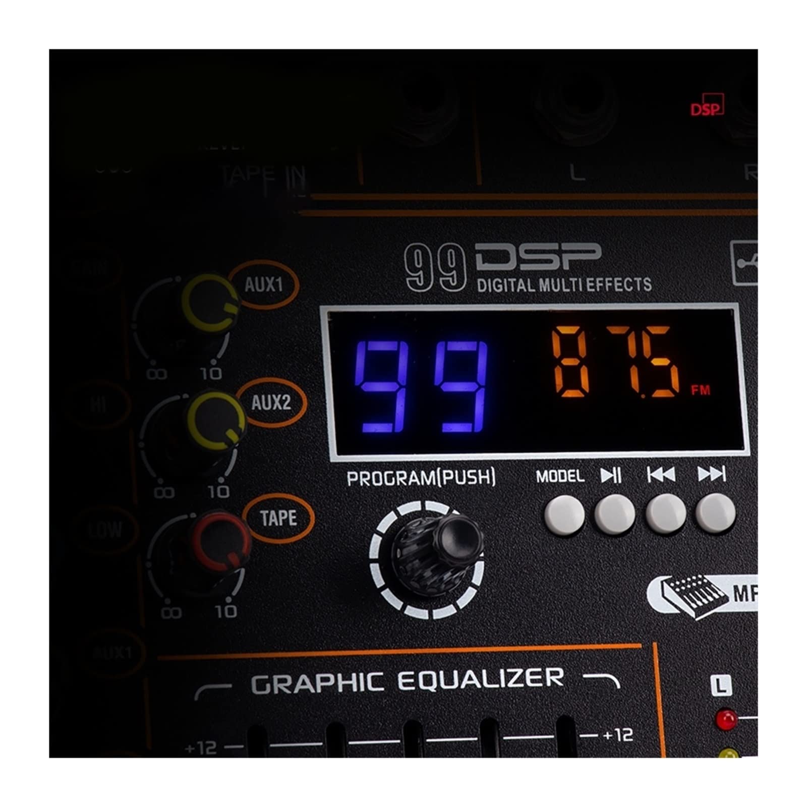 Mezclador de DJ, Mezclador Digital De 8 Canales, Consola Mezcladora, USB, Potencia Ordenador, Transmisión En Vivo, Grabación, Equipo DJ Profesional