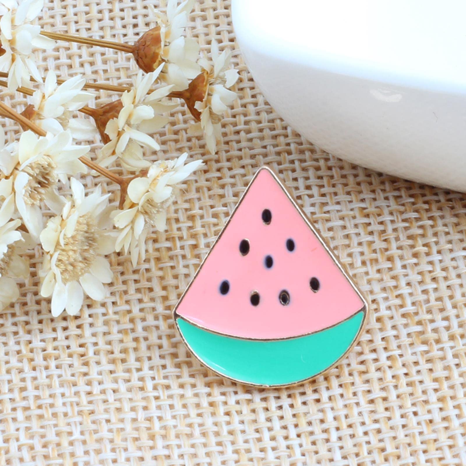 Broches Fruits Cerise Et Fraise - Lot De 2 épingles à Revers En Métal, Accessoire Mode Pour Femme Et Homme - 2