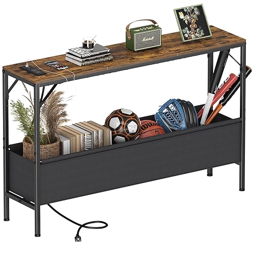 Console Table, Narrow Sofa Table, 47.2" Behind Couch Table with