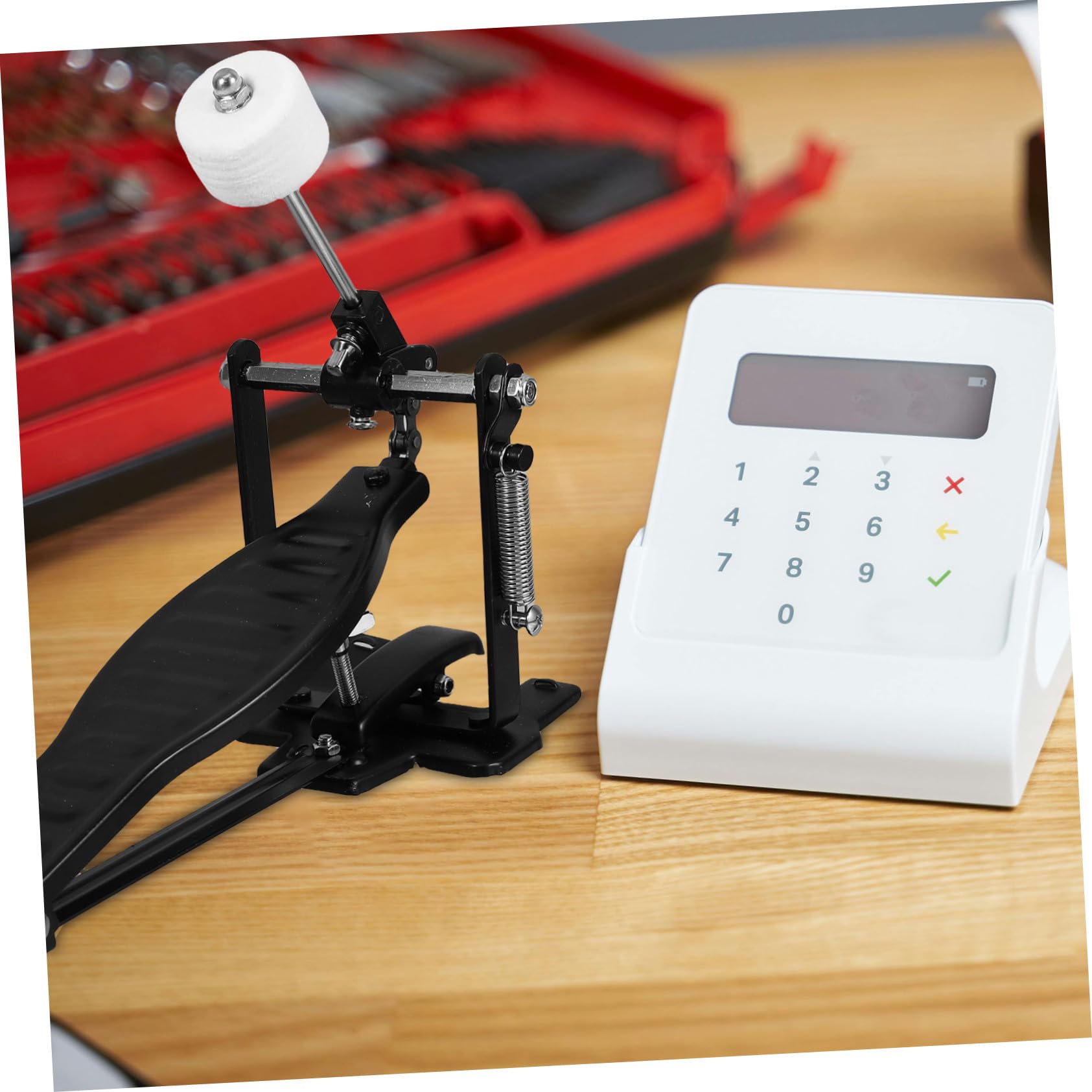 Mikinona Pédale de Grosse Caisse Alliage Aluminium Léger Accessoire et Compatible avec Plusieurs Kits de Batterie Facile à Remplacer et Utiliser
