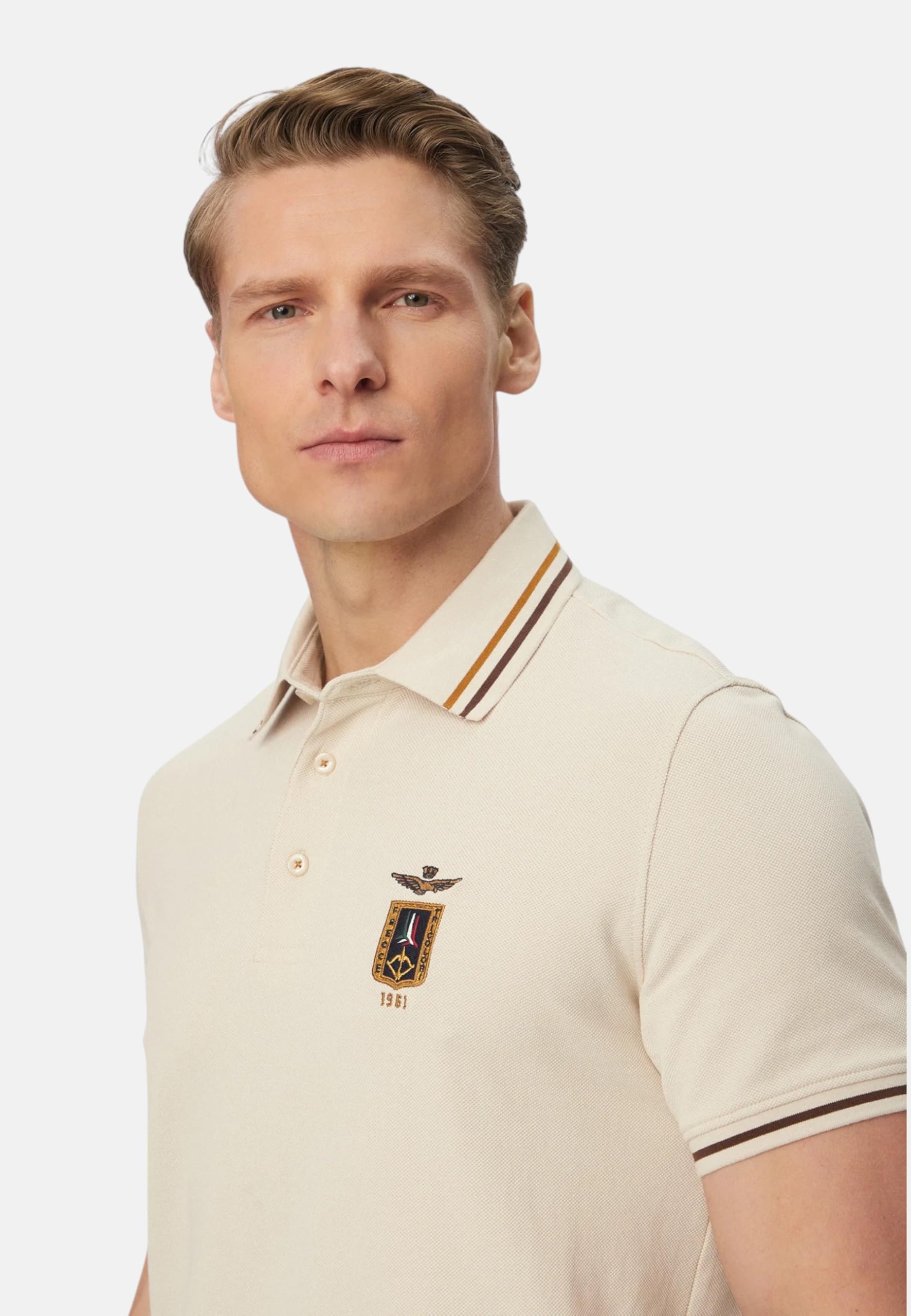 Aeronautica Militare PO1914 koszulka polo męska koszulka z krótkim rękawem, trójkolorowe strzałki