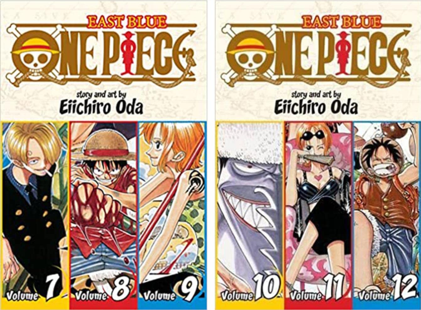 One Piece Edición 3 en 1 10 libros Manga Set 1-10: Vol. 1-30 por Eiichiro Oda