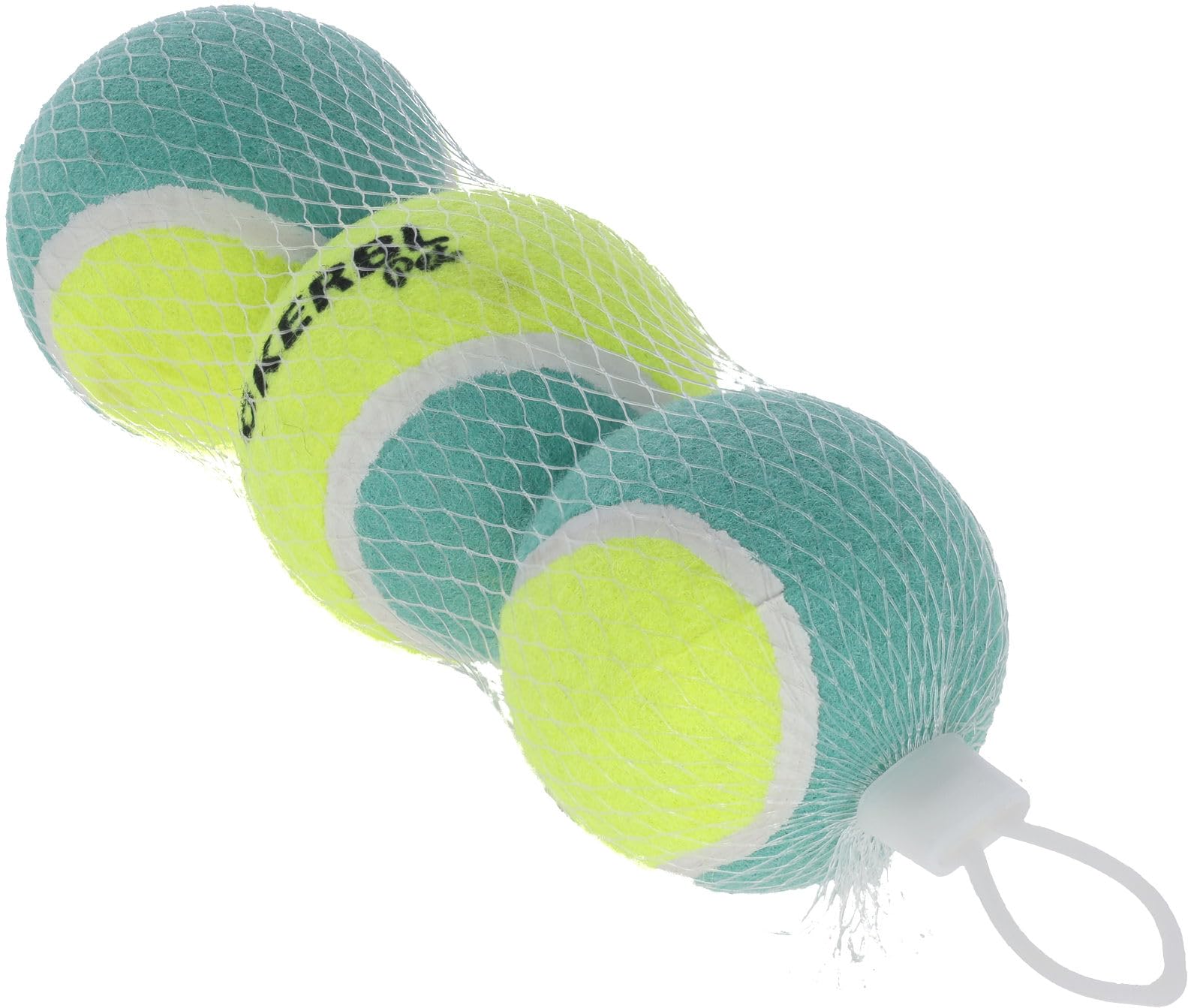 Kerbl Pet Tennis Balls Set of 3 Diameter 6.5 cm Yellow/Turquoise