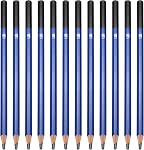 PATIKIL 12B Dessin de crayons pour croquis, 12PCS Dessin de crayons pour dessiner des crayons d'art Graphite Bois pré-séparé pour dessiner des artistes