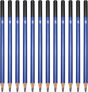 PATIKIL 12B Drawing Pencils for Sketching, 12PCS Sketch Pencils for Drawing Art Pencils Graphite Wood Pre-sharpened for Drawing Sketching Artists