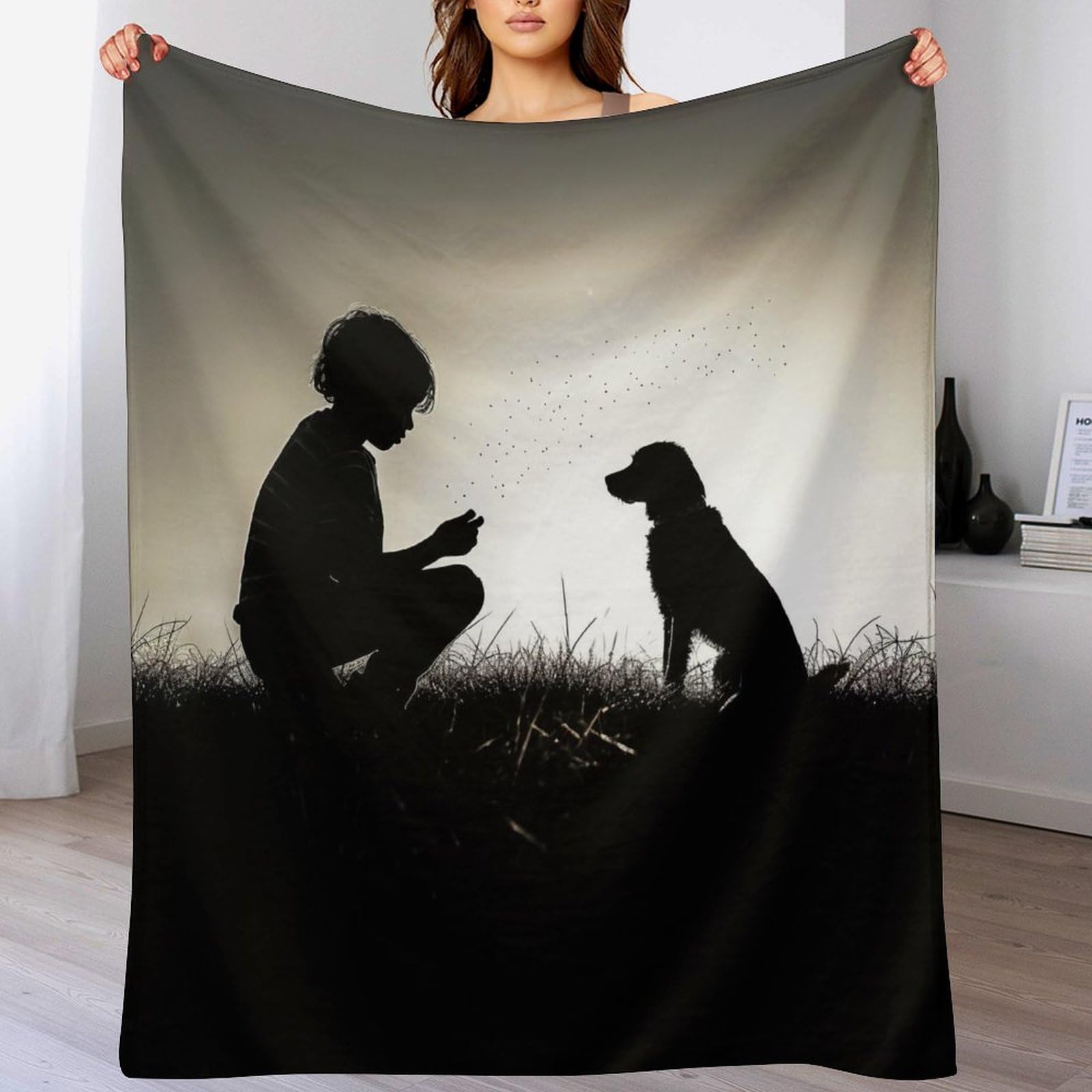 Couverture polaire chien couvre-lit lavable pour poils et griffes