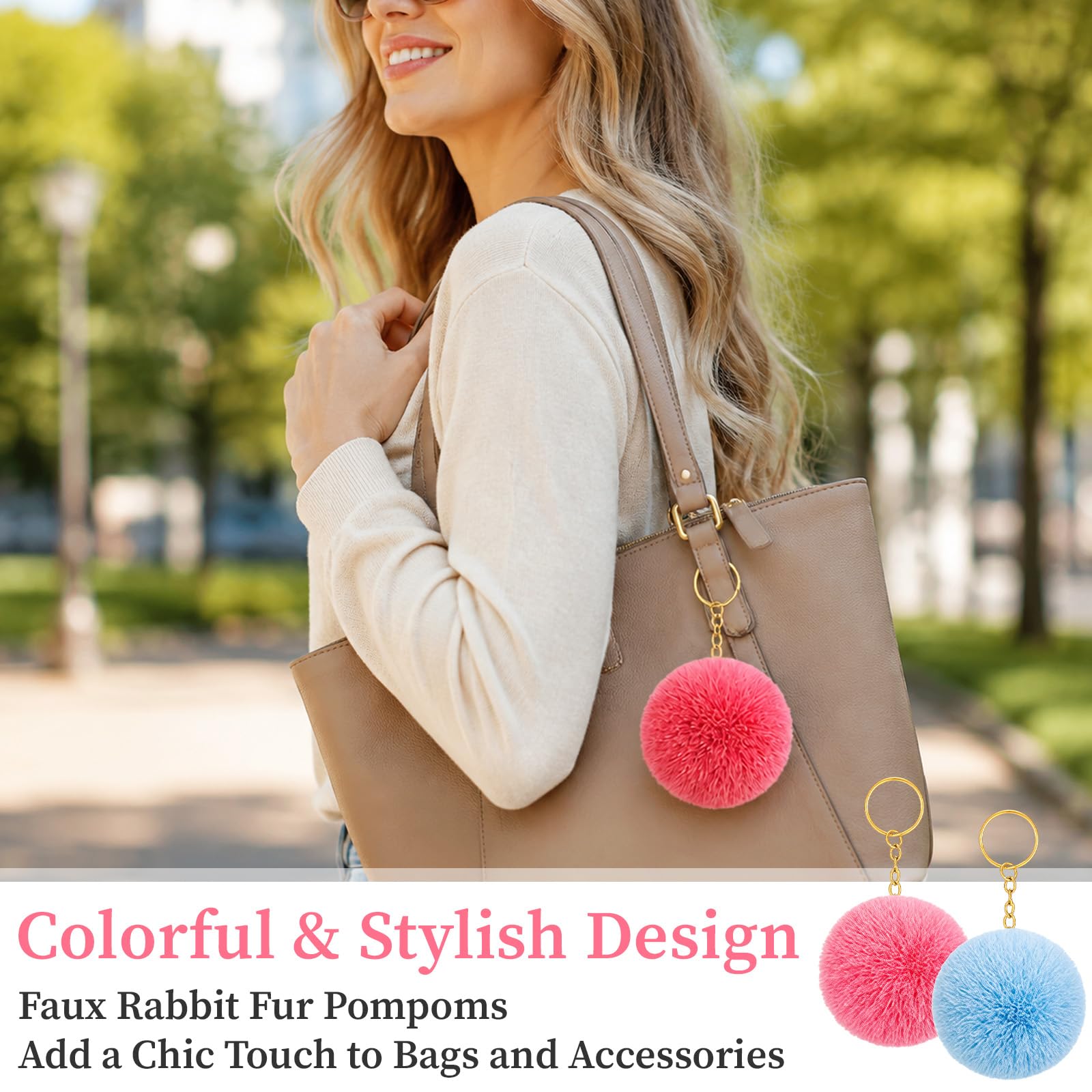 Portachiavi colorato Pom Poms Bulk