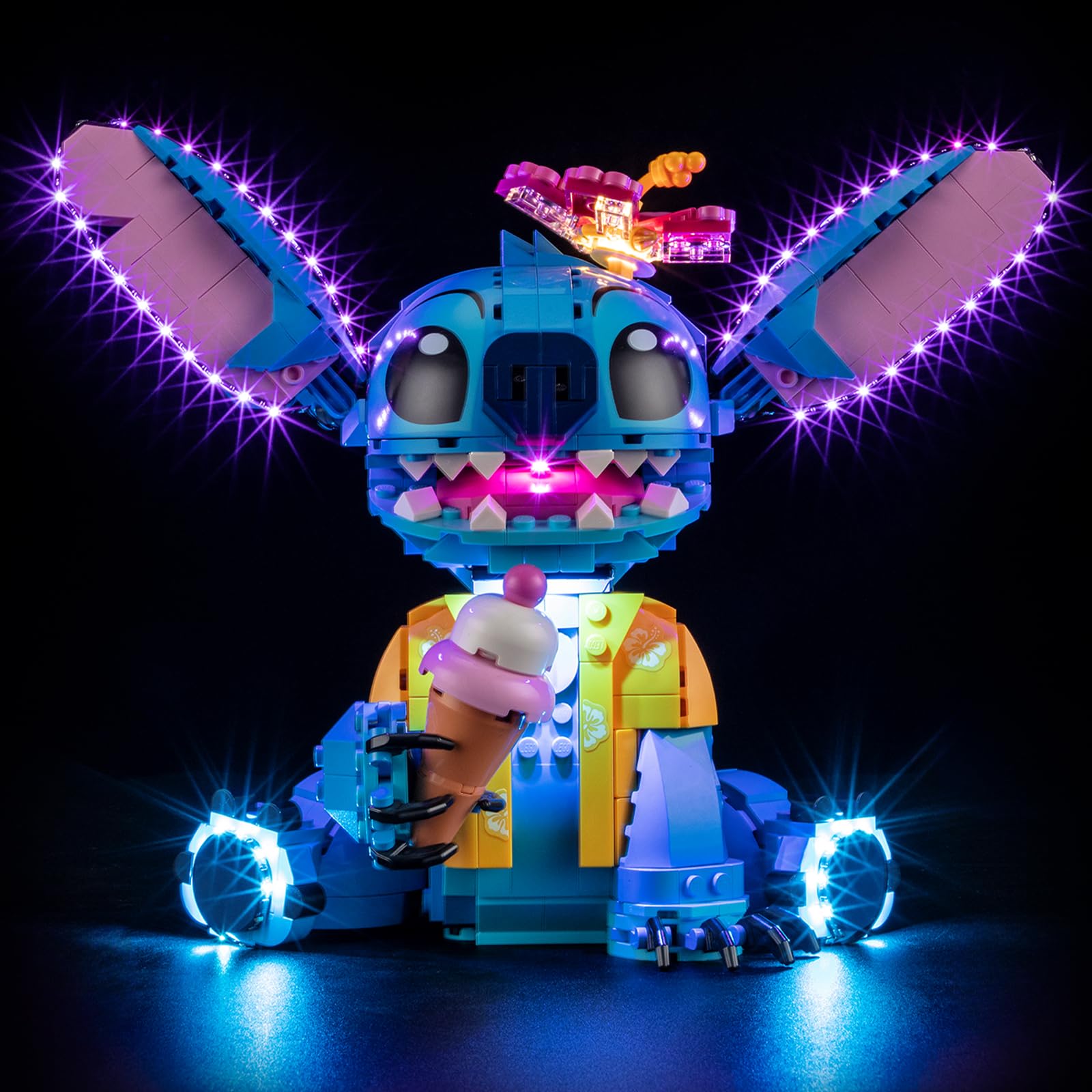 YEABRICKS Upgraded Version LED Light for Lego 43249 Disney Stitch Building Blocks Model (Building Set NOT Included)