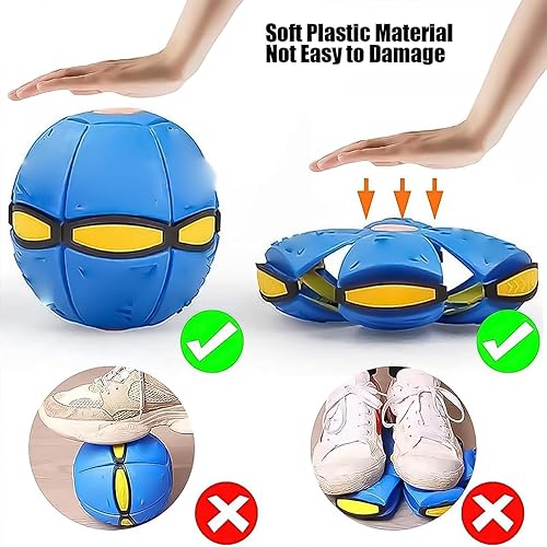 Miniatura 6 de Metaball mágico de doble forma y platillo volador, bola mágica, juguete intercambiable para niños con 6 luces LED para niños, interacción entre