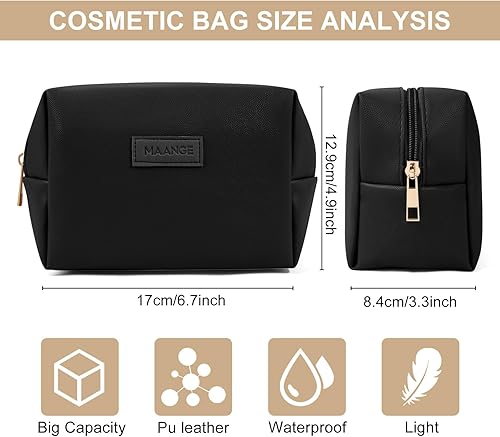 Miniatura 3 de Bolsa de maquillaje, Negro -, Pequeña bolsa de maquillaje