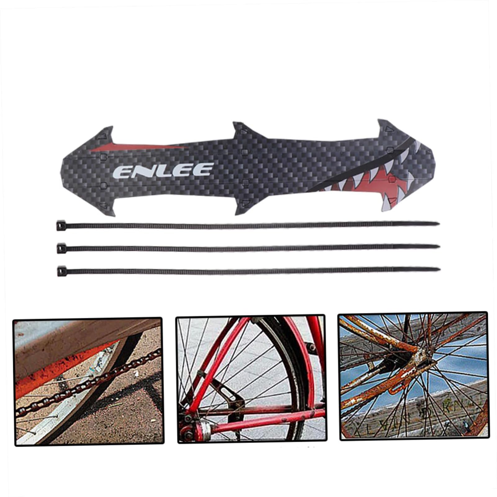 Protection du cadre de VTT, adaptée à la protection des haubans et à la couverture de chaîne, protection durable, facile à installer, protège le cadre et les haubans du vélo.