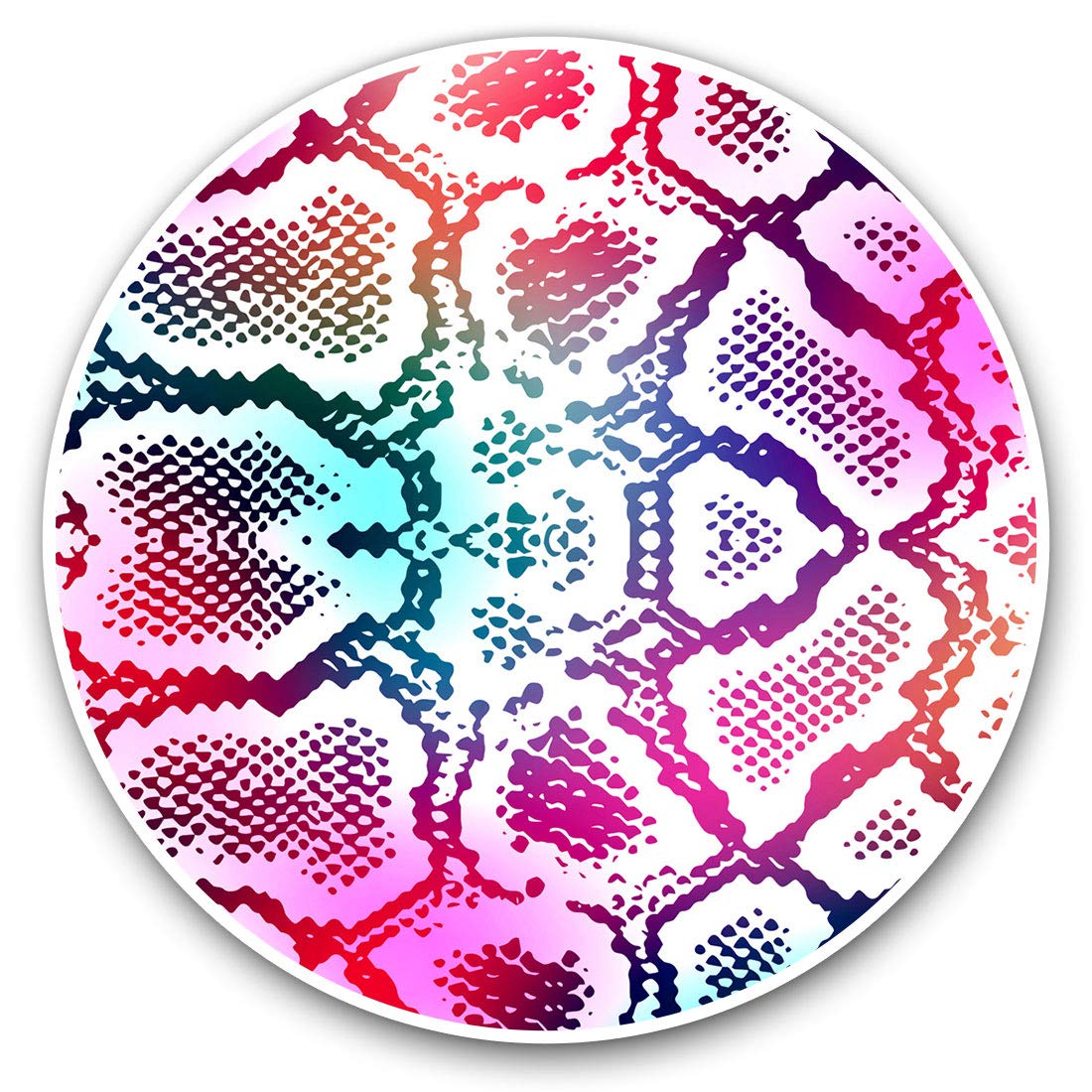 Destination Vinyl Ltd Snake Skin Animals Reptile 8599 Vinyl Stickers (Set Of 2) 7.5Cm - Ky Snake Skin Animals Reptile #8599