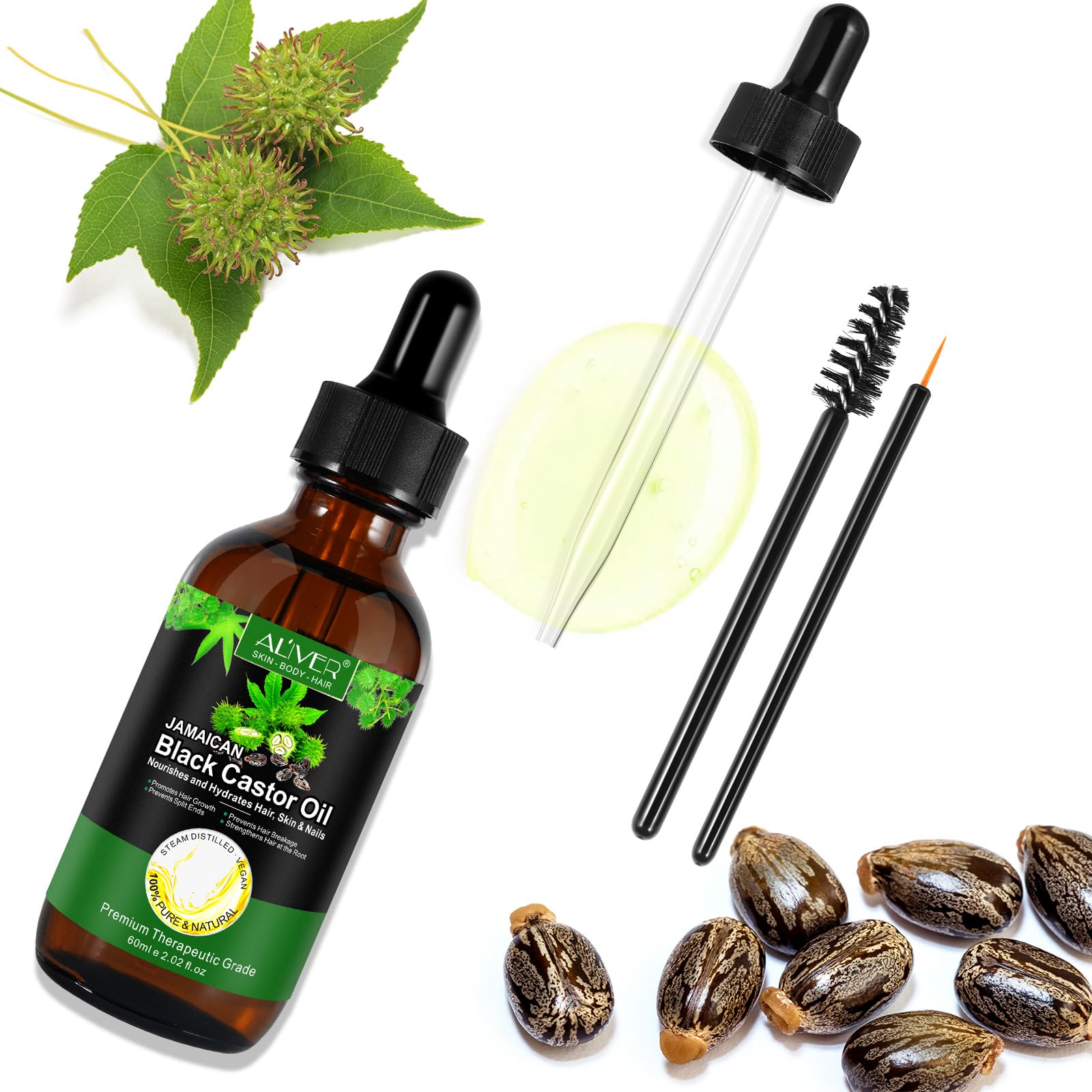 Mooyam 3 Pack Jamaican Black Castor Oil,Natural Massage Oil For Hair,Skin, Nail,Eyebrows And Eyelashes,Suitable For All Hair & Skin Type,6 Oz - Walmart Supplies - View #10