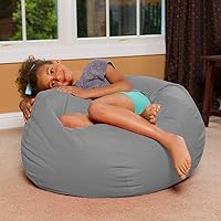Vista 26 de Posh Creations - Puff para niños, adolescentes y adultos, incluye funda extraíble y lavable a máquina, tamaño grande de 38 pulgadas, lona con diseño