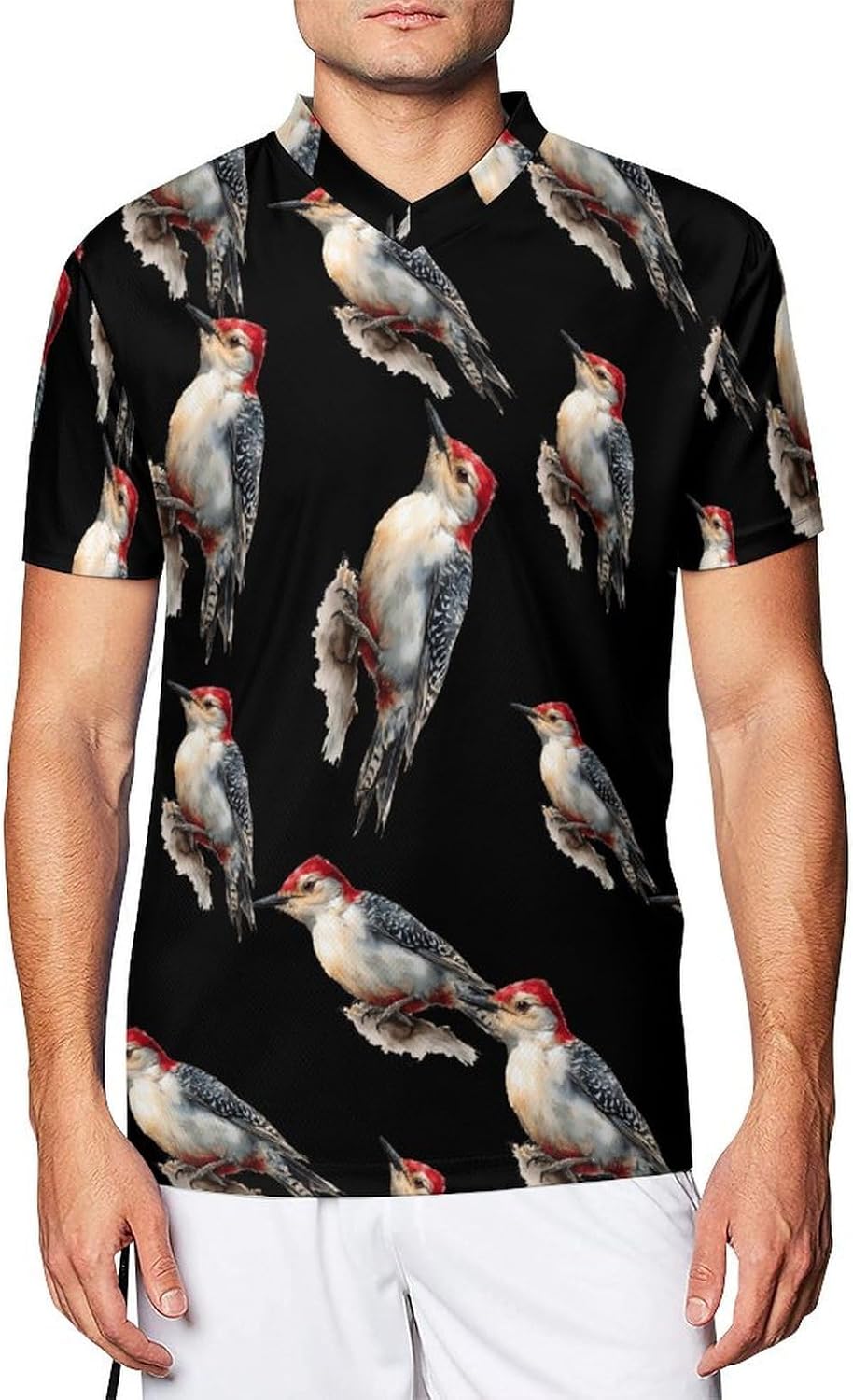 Watercolor Woodpecker Bird Soccer Jersey Football Shirt Athletic Sports T-Shirt Personalized for Men Women