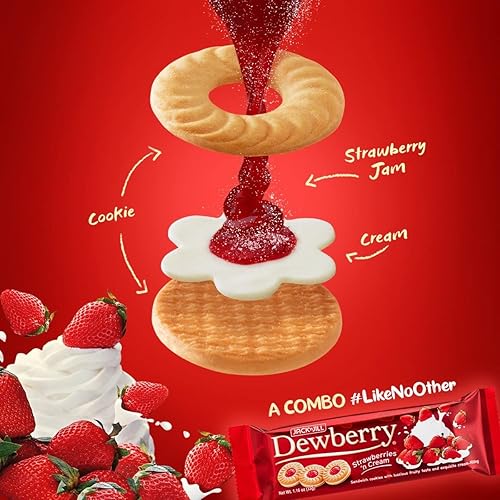 Miniatura 2 de Dewberry Thai Premium - Galletas de sándwich con sabor a crema y fresa Peso neto 1.27 oz. X 3 bolsas