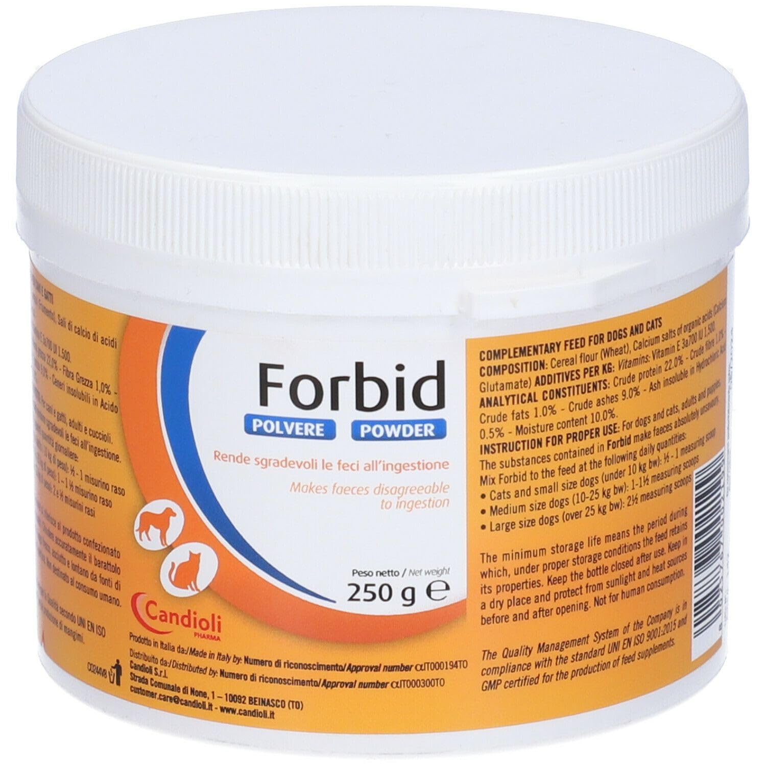 Forbid cani gatti polvere 250g