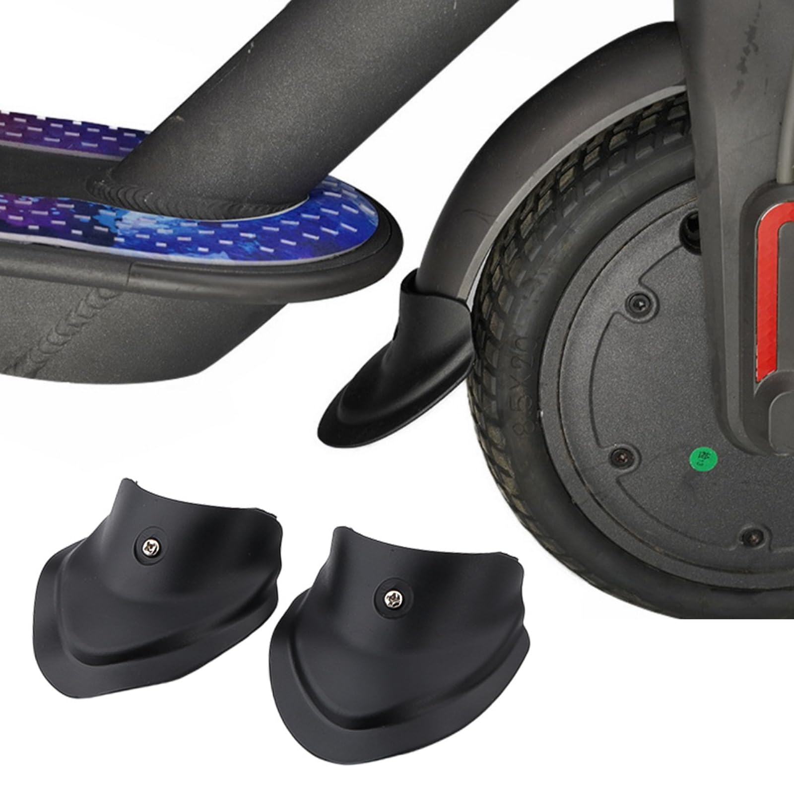mioosho 4Pcs Electric Scooter Rear Mudguard Scooter Rear Flap Electric Scooter Front Rear Mud Flap Mudguard Fishtail Replacement