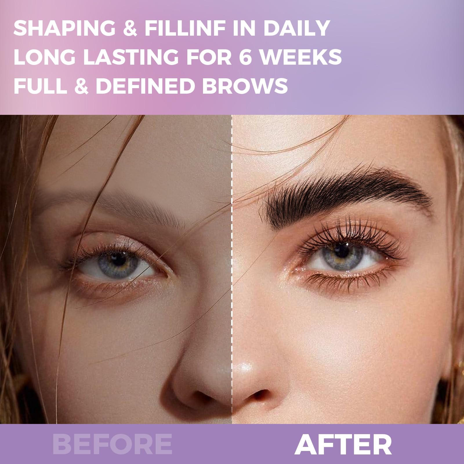 Ehinew Lash Lift & Brow Lamination Kit with Black Color, Lash Lift Kit & Eyebrow Lamination Kit with All Tools for Fuller Thicker Voluminous Eyebrows & Curled Eyelashes, Lasting for 6-8 Weeks