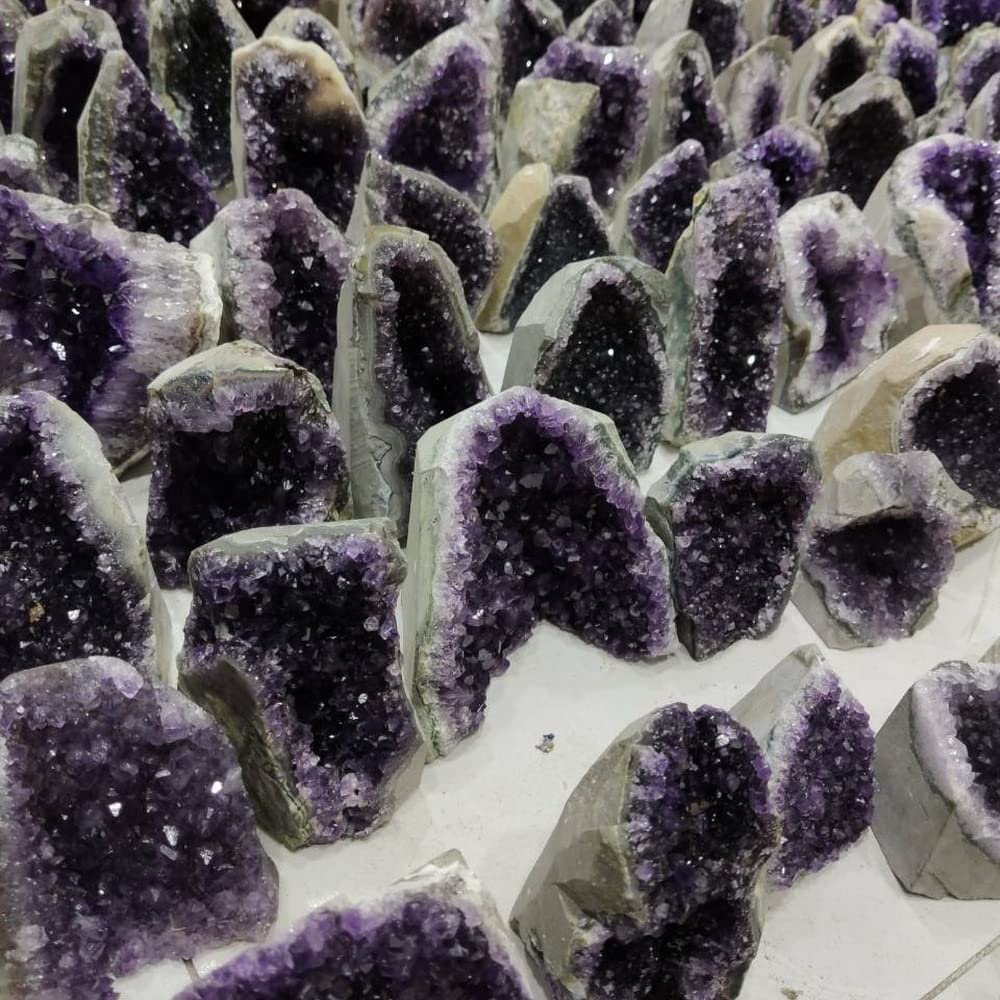 Espécimen de Amatista de Base de Cuarzo de Cristal de geoda de racimo de Amatista Grande en Bruto de Cristal Natural (Size : 300g) DINZHHENGYIN(400g)