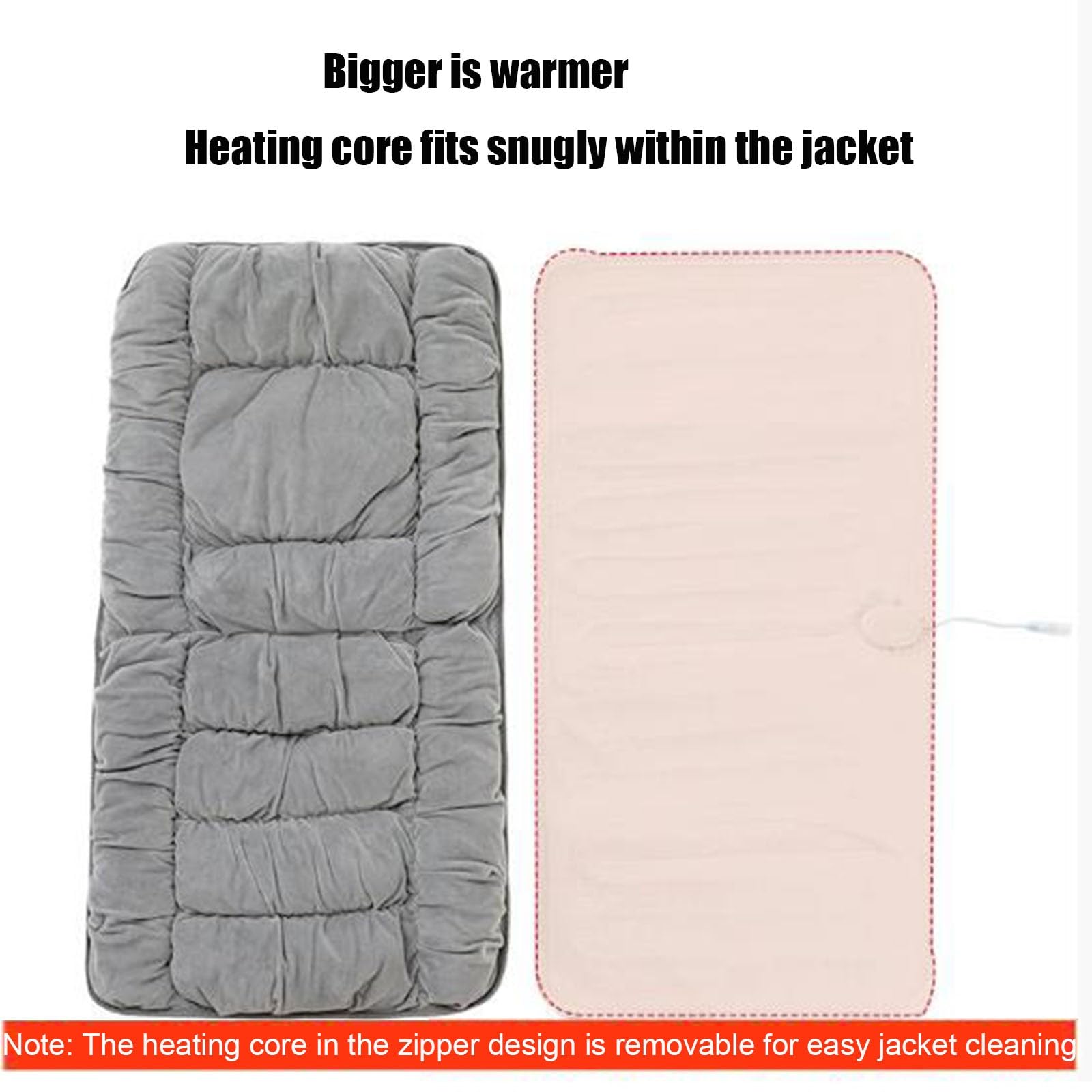 Cuscino Riscaldante per Sedia da Ufficio, Sedile Riscaldato 5v 10w in Velluto Olandese, Cuscino Riscaldante a Riscaldamento Rapido, Lavabile in Lavatrice, per Alleviare il(Brown,20x43in/50x110cm)