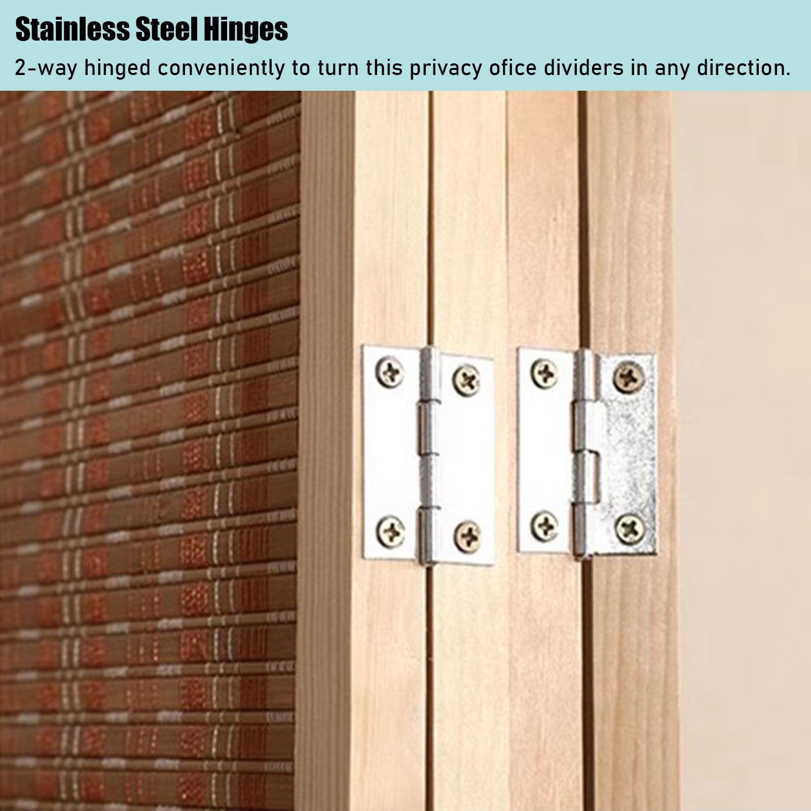 Paravent Cloison de Séparation 4 Panneau Paravent Avec Le Modèle Chinois, Mur Temporaire Autoportant Séparateur Pliant Écran De Confidentialité Avec Pieds De Support En Bois, Décoration Intérieure ( C