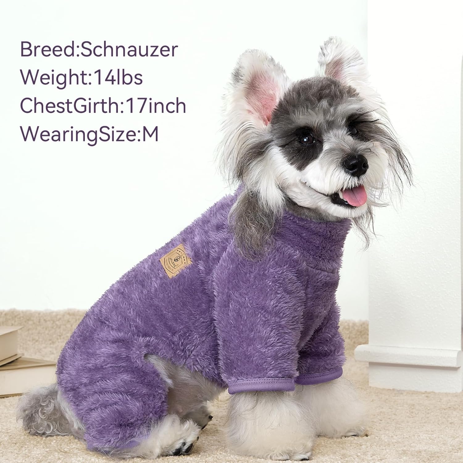 XPUDAC 3 Pack Dog Sweaters Dog Winter Clothes for Small Medium Dogs Girl Fleece Pet Pajamas for Winter Christmas-XL（Purple,Hot Pink,Pink