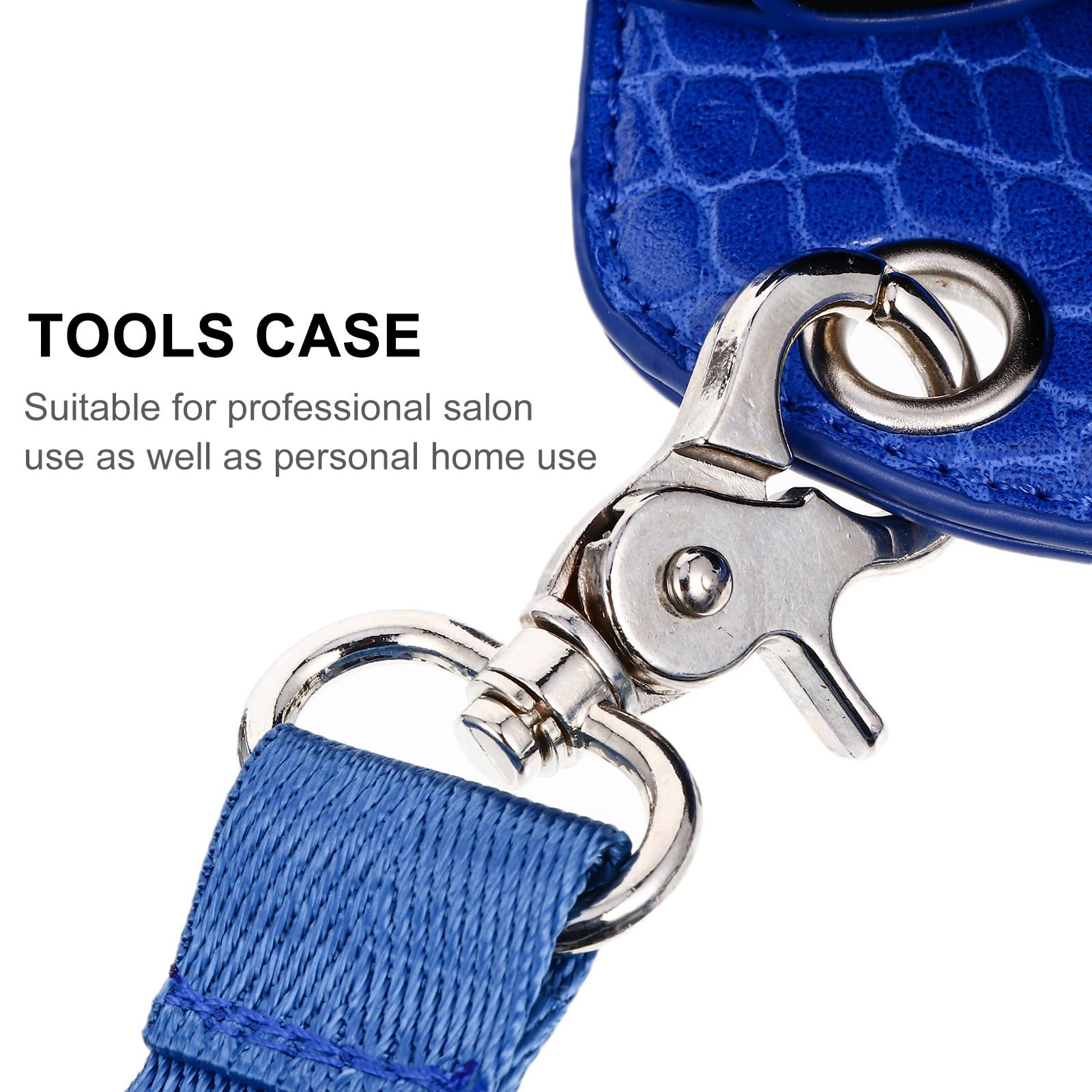 Contenedor para Tijeras de Pelo, Estuche para Herramientas de Peluquería, PU Azul, Alta Capacidad, Protección Segura, No se Deforma, para Uso Profesional en Salón Casa, Cinturón