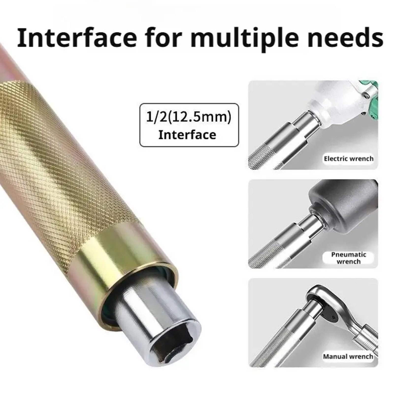 Ensemble d'outils à main ergonomiques à cliquet rotatifs pour l'entretien du véhicule avec tige étendue et poignée automobile confortable