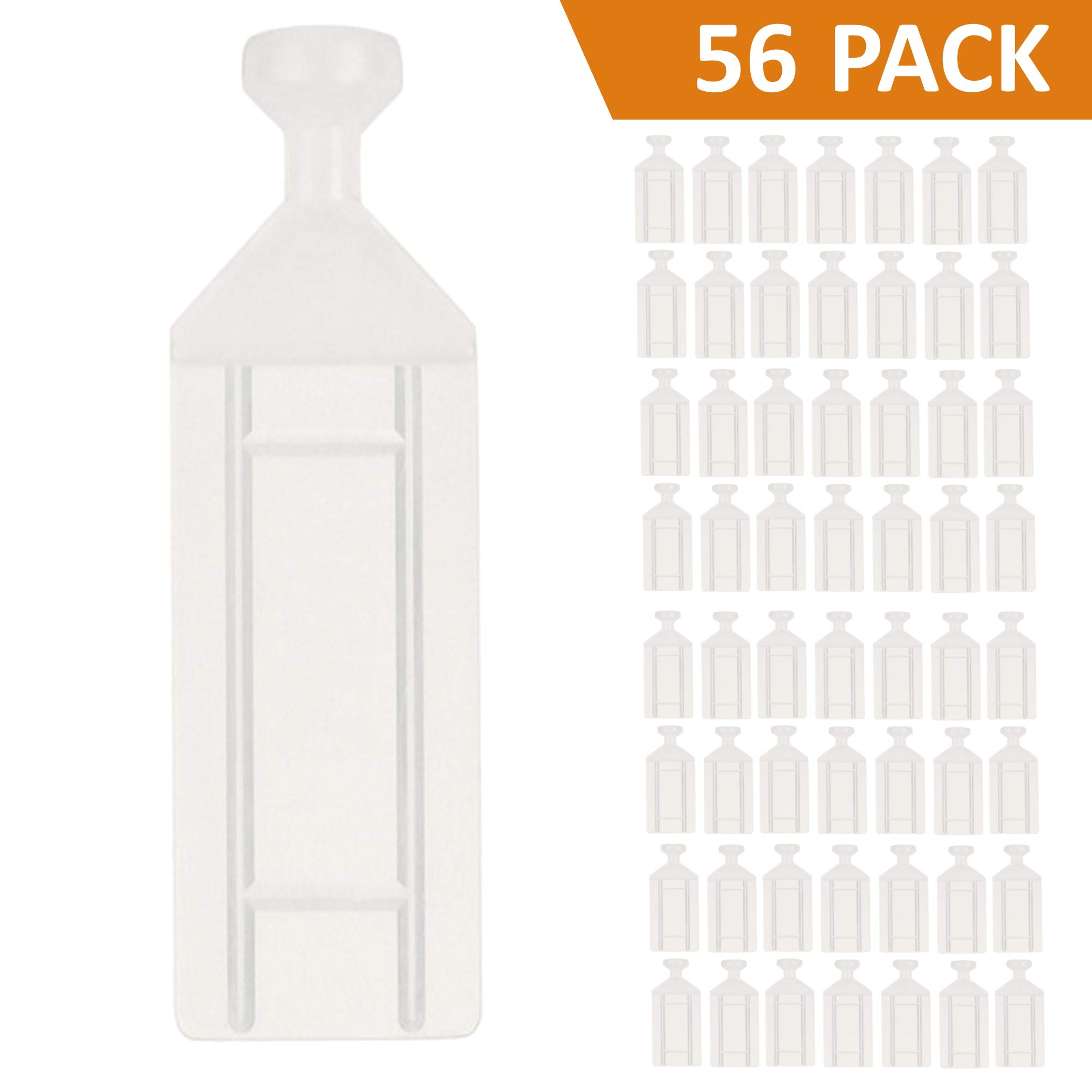 DMSE Wholesale Natural Nylon Sew in Tailslides Tail Slides Curtain Carriers Glides Sliders Slide, Rollers Tracks (56 Pack)