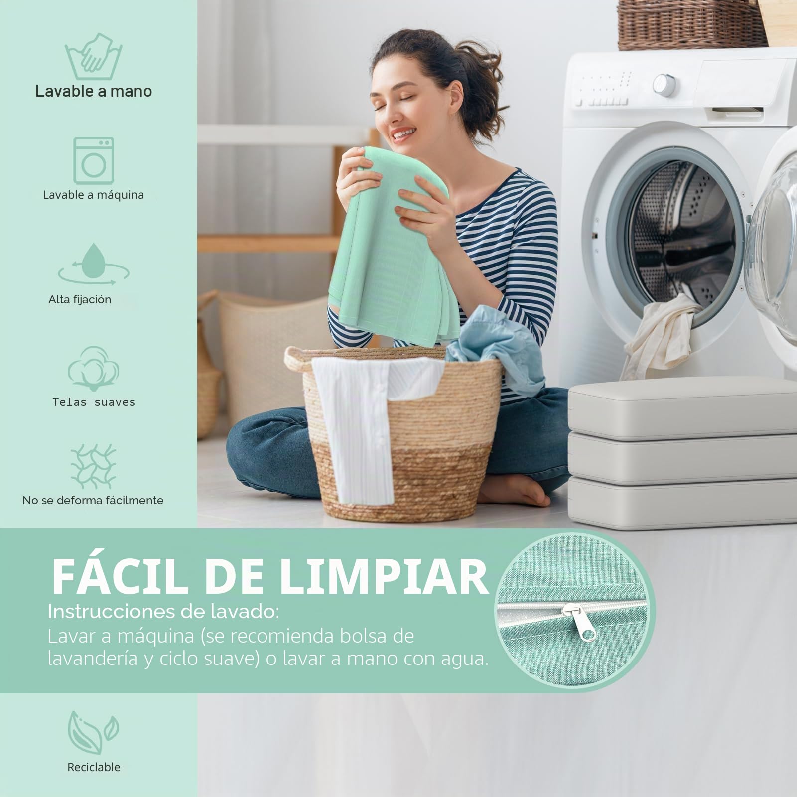 Barrera de Seguridad para niños – Barrera de Cama para niños con protección de Bordes, Seguridad para Cama Infantil, Altura Ajustable 40-60 cm, Desmontable, portátil, Verde, 60cm