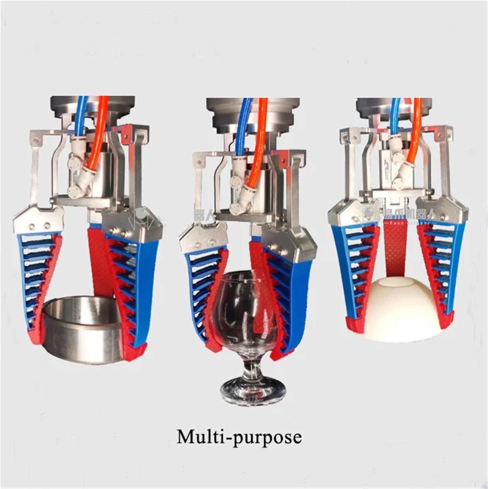 Elastyczny chwytak mechaniczny o udźwigu 2 kg. Manipulator bioniczny z elektrycznym pazurem. Miękki zacisk na palec. Adaptacyjne ramię kraba(Red)