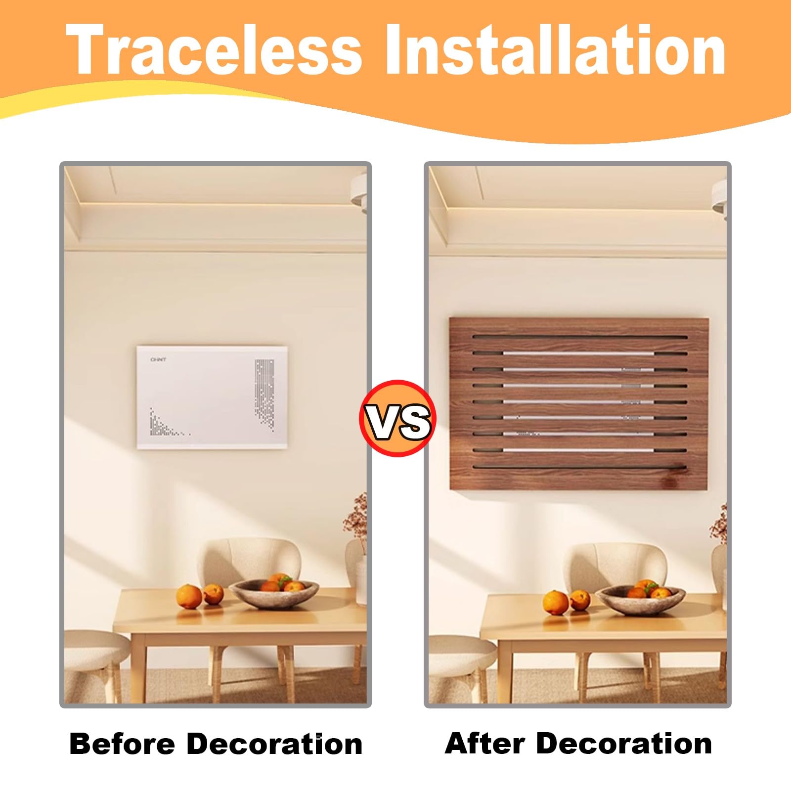 Cache Tableau Electrique Decoratif Cache Armoire Électrique en Bois, Décoration Murale pour Couvrir Le Boîtier du Panneau Électrique, Cacher Le Boîtier du Disjoncteur(B,60x50cm/23.6x19.7in)