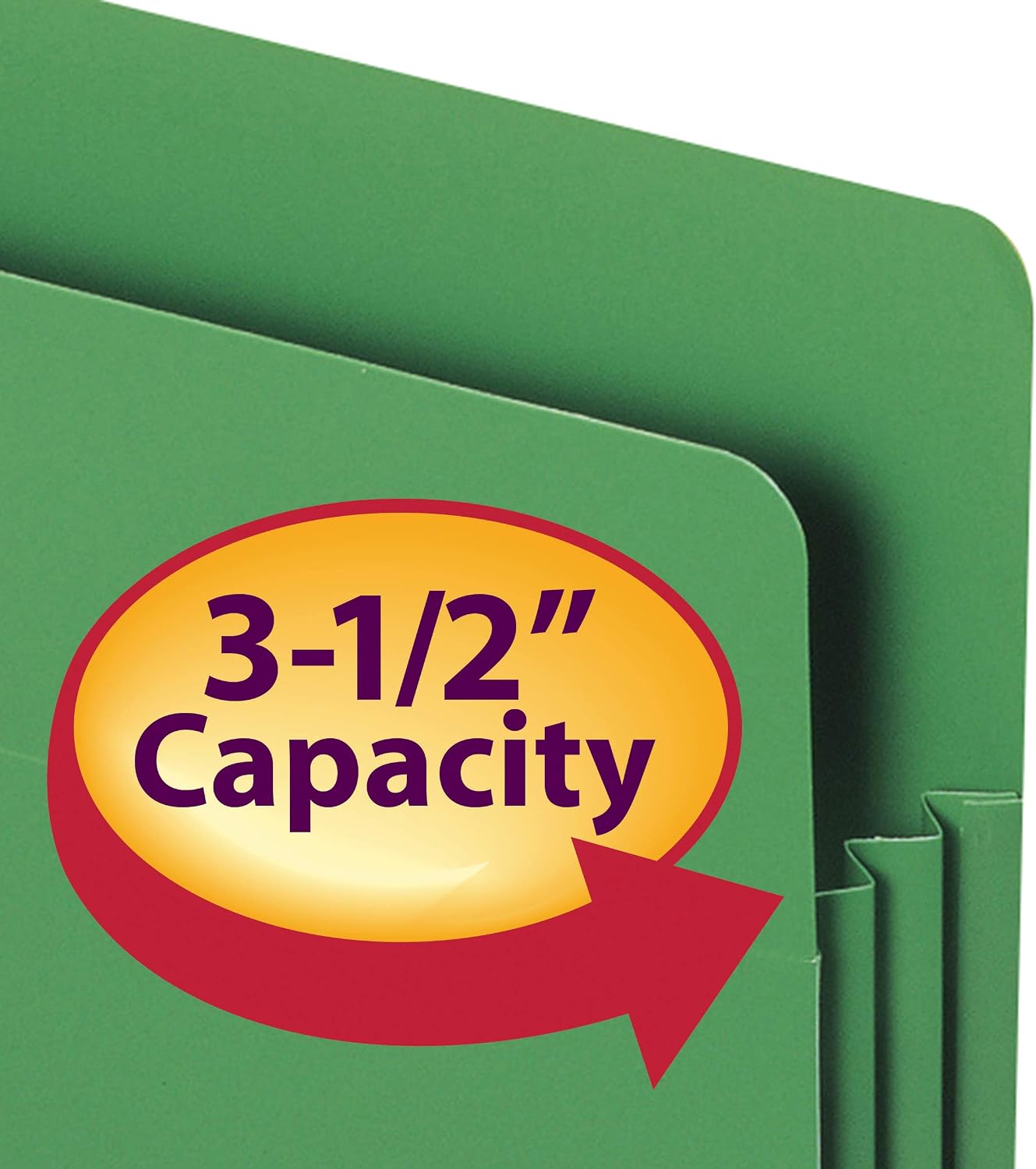 Smead Poly File Pocket, Straight-Cut Tab, 3-1/2" Expansion, Letter Size, Assorted Colors, 4 per Box (73500)