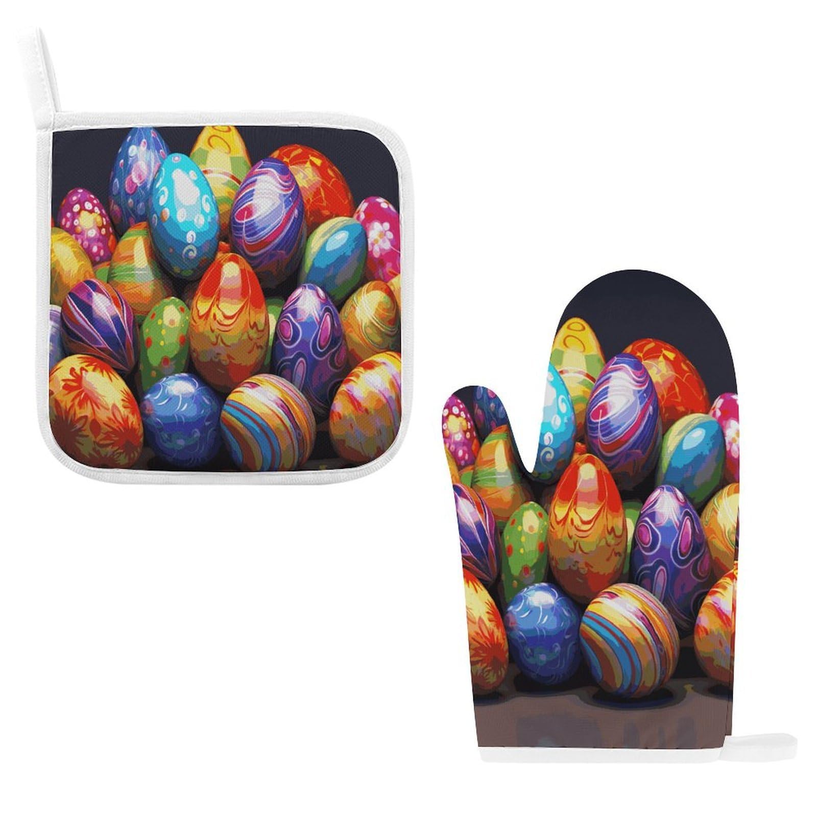 Fodpand Style Easter Eggs Oven Mitts And Pot Holders Sets