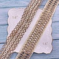 Vista 6 de Burlap Ribbons,8 Rolls Burlap Lace Burlap Wedding Ribbon Natural Jute Rope Twine String for Crafts Gift Wrapping Wedding Party Home Decoration(17.6