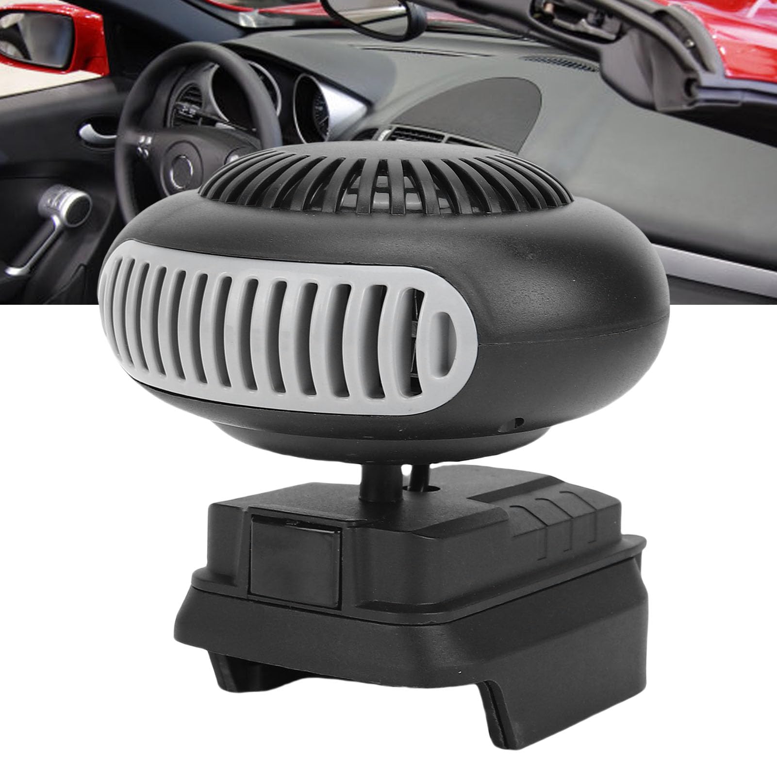 CUIFATI Battery Powered Space Heater Portable Car Heater Fan 170W 2 Gears Fast Heating Car Windshield Defogger and