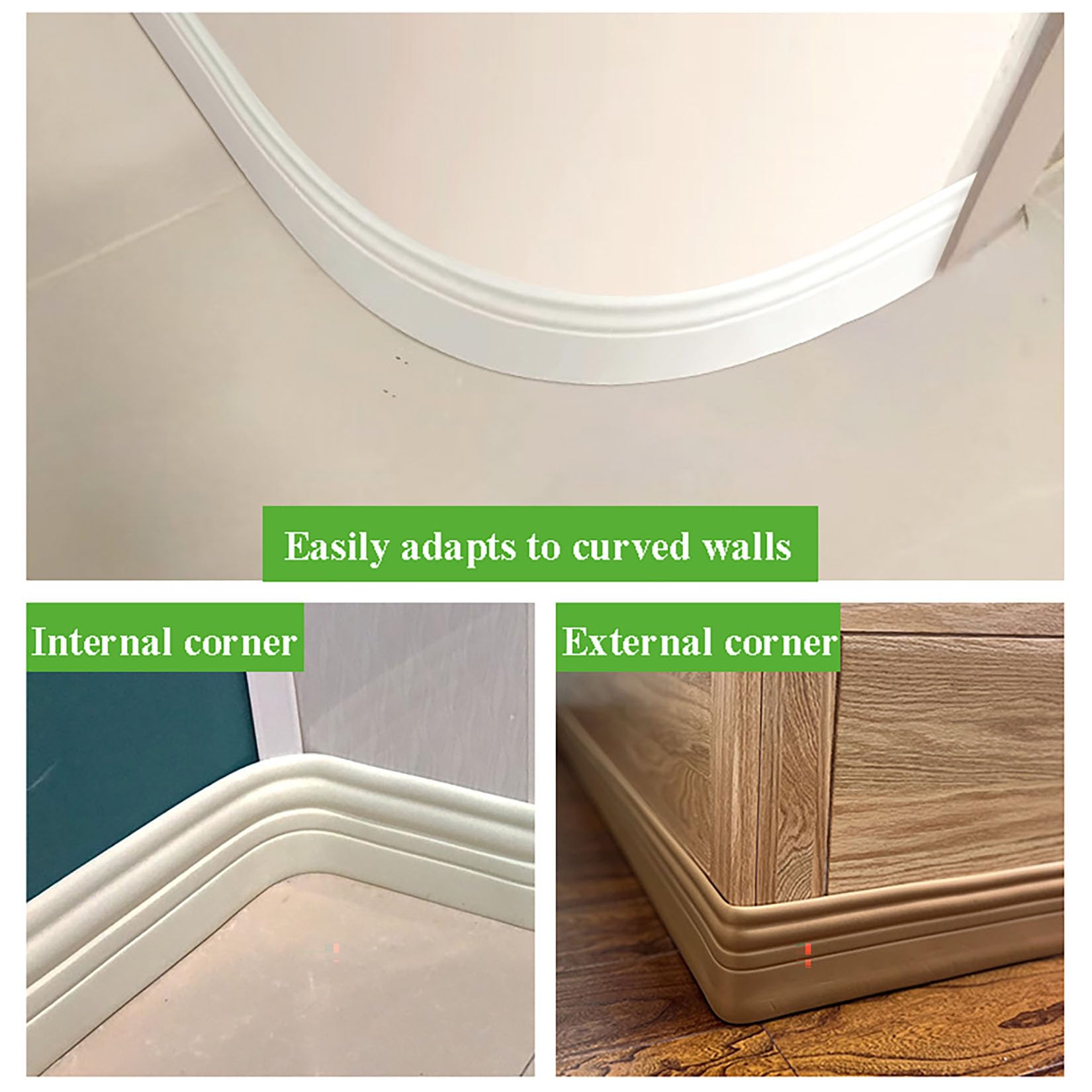 Rodapié blando autoadhesivo,120mmx11 mm,10 m,NBR,rodapié flexible,Molduras de Pared Protector Esquinas,tira flexible fácil de cortar,cinta de sellado de juntas,para salón,baño,cocina