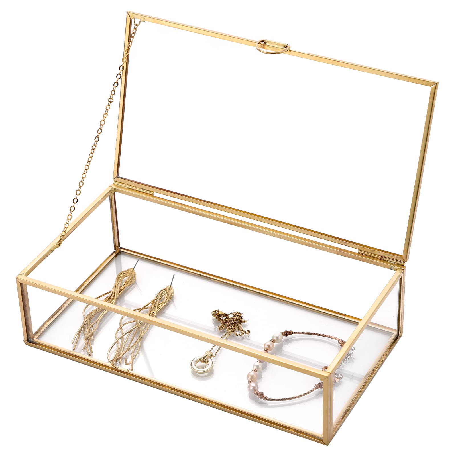 Glass Jewelry 記念品ボックス ヴィンテージガラスジュエリー