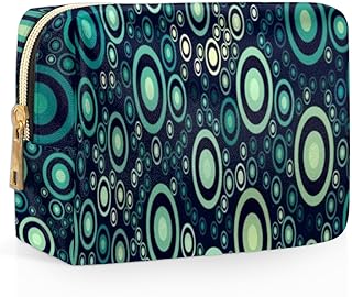 Circle Ethnic Pattern Travel Makeup Bag Cosme...