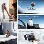 ULANZI MA40 Car Phone Holder for Magsafe, Strongest Suction & Magnetic, 360° Adjustable Car Phone Mount, Phone Holder Stand for Car/Gym/Mirror/Kitchen for iPhone 17 Pro Max 16 15 14 13 12, Black