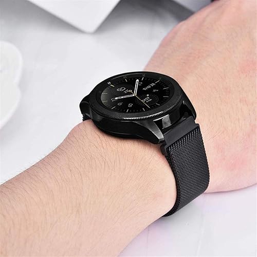 Miniatura 4 de Correa para Huawei Watch GT2 Pro  Fit de 200.866in para reloj 3 de 451.614in de acero inoxidable Milanese Belt Active 2 de 461.654in (color negro,