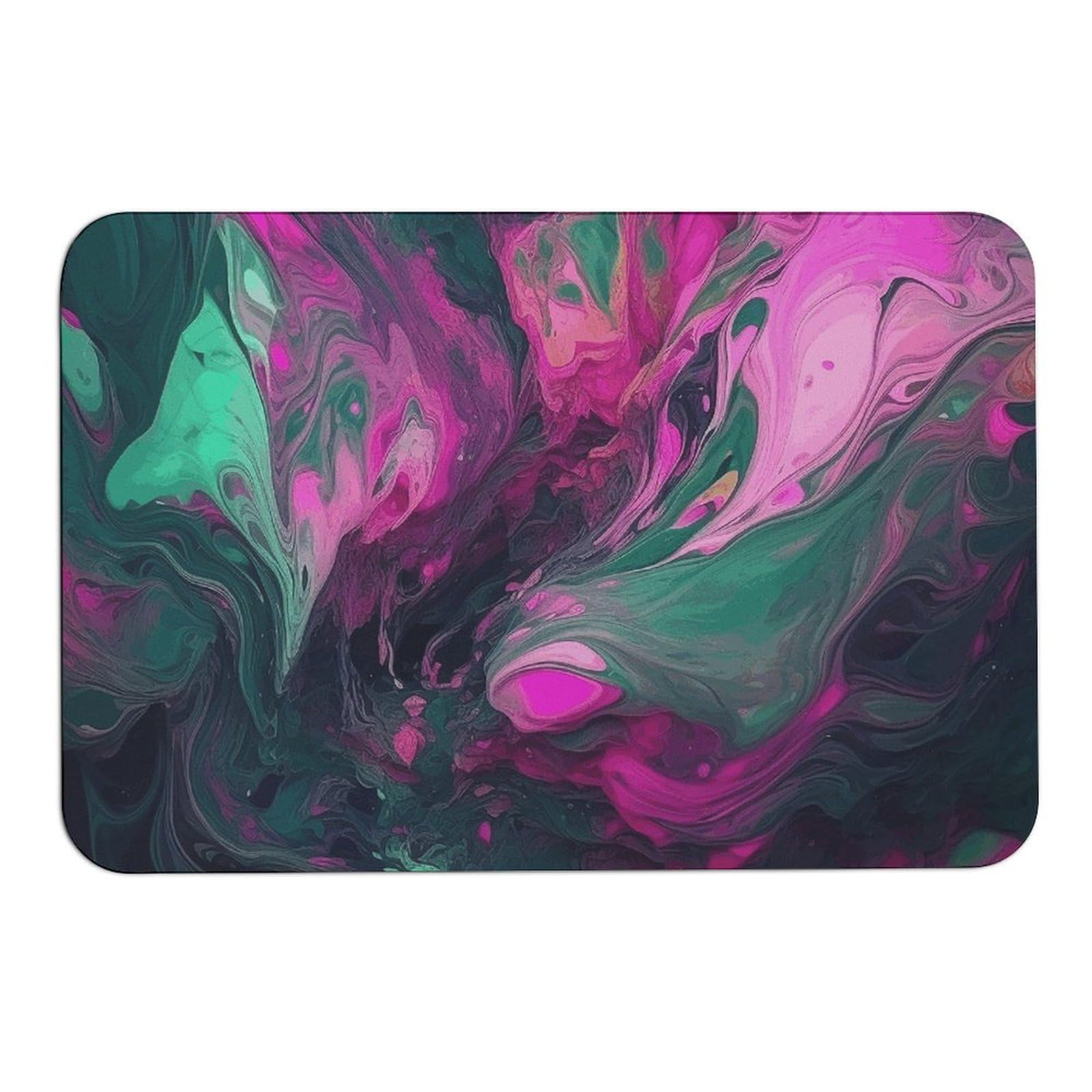 NTVOWPZO Purple and Green Swirls Stone Bath Mats Purple and Green Swirls Diatomaceous Earth Bath Mat Super Absorbent Bathroom Floor Mat Quick Drying Shower Mat for Shower Bathtub Bathroom Accessory