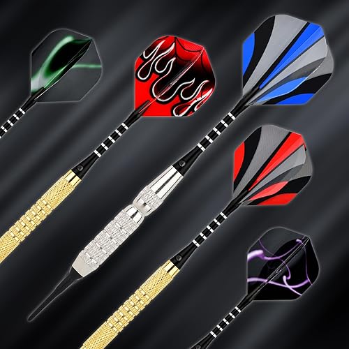 Miniatura 6 de Juego de dardos de punta suave, 0.63 oz, 15 barriles de acero